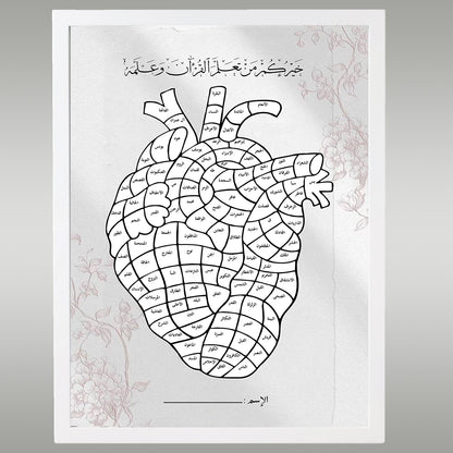 Qur’an Reading Heart Chart